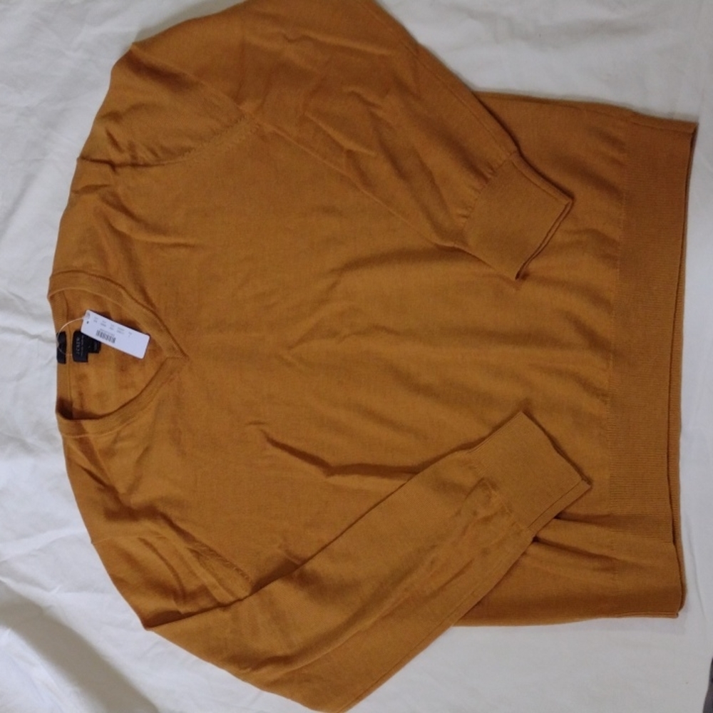 New J crew Italian Merino Wool sweater, AMBER SUNSET